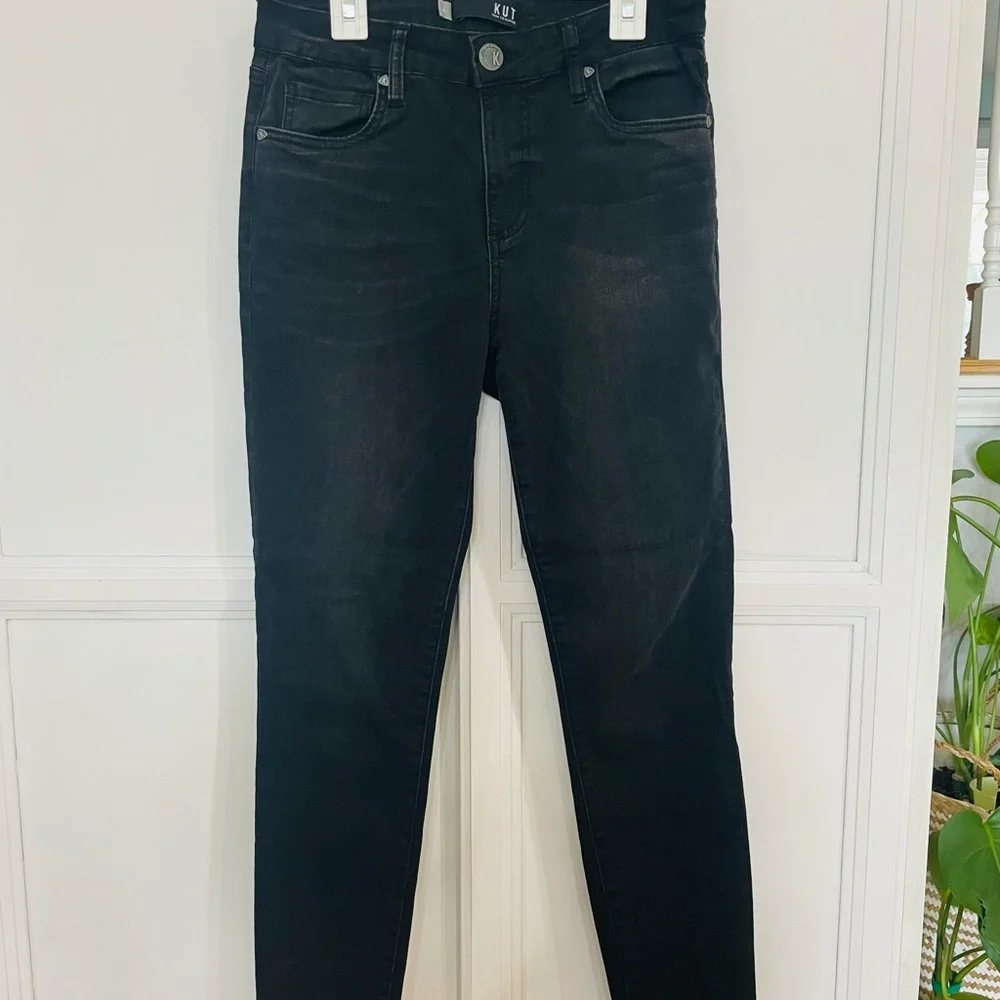 KUT From The Cloth Donna High Rise‎ Ankle Skinny black Sz 4